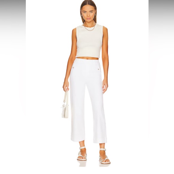SPANX Pants - SPANX X REVOLVE Stretch Twill Cropped Wide Leg Pant in Bright White
NWT